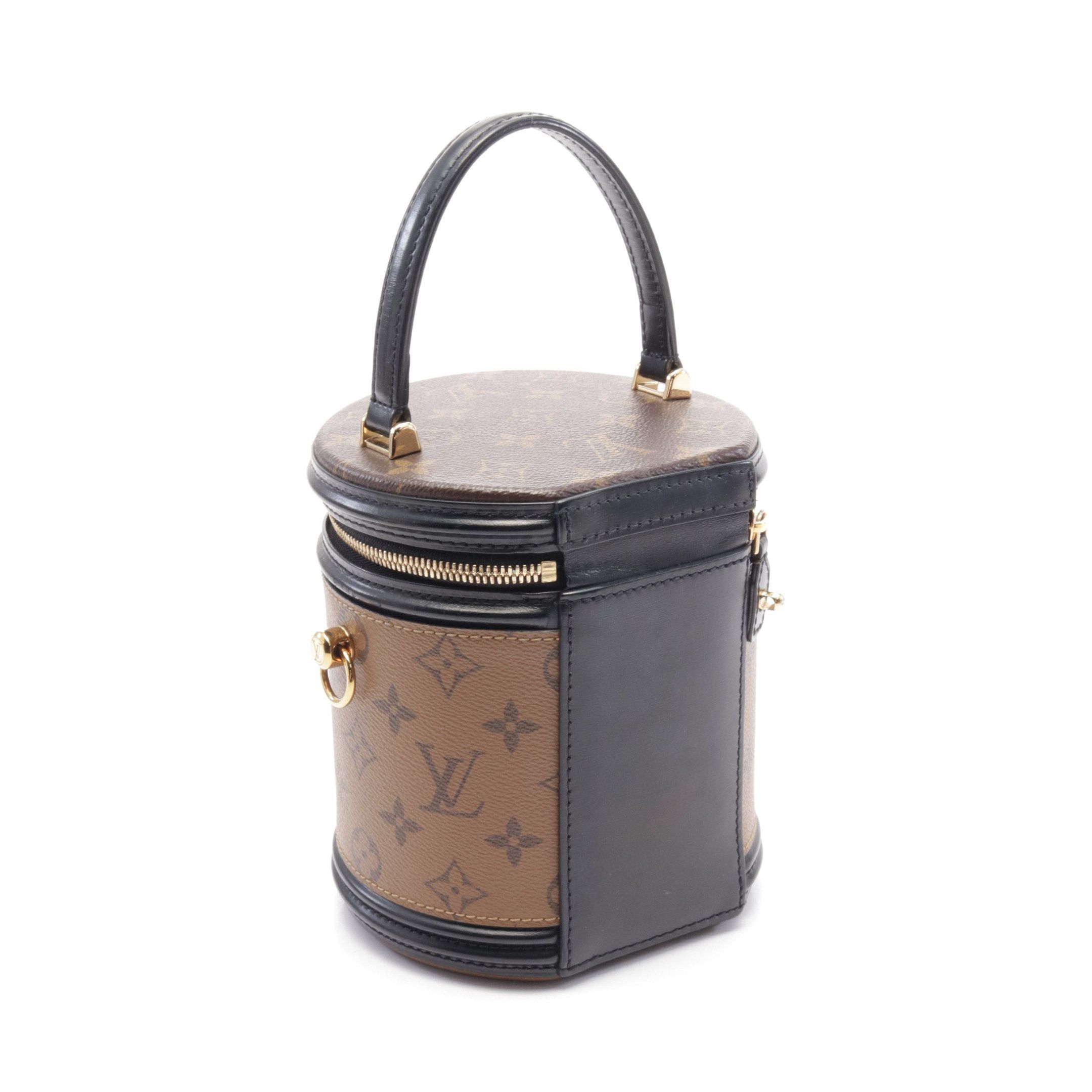 Louis Vuitton Louis Vuitton Cannes Monogram Reverse Handbag Vanity Bag Leather Brown Black Size ONE SIZE - 2 Thumbnail