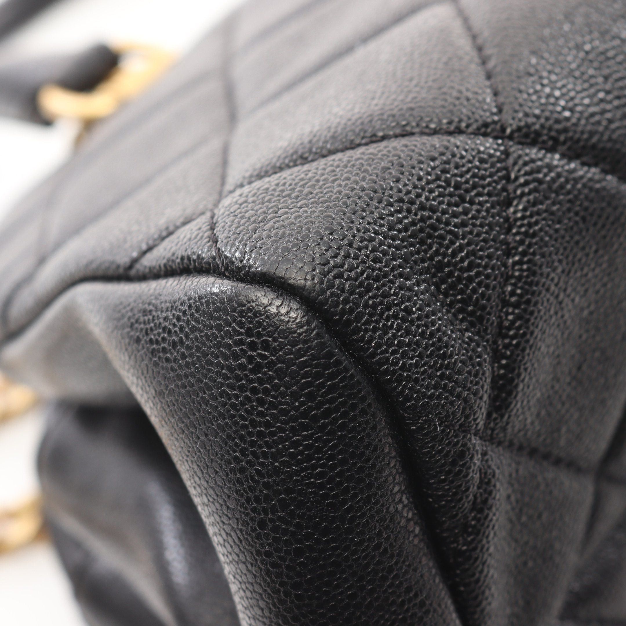 Chanel Chanel Matelasse Bowling Bag Chain Shoulder Caviar Skin Black Gold Hardware Size ONE SIZE - 6 Thumbnail