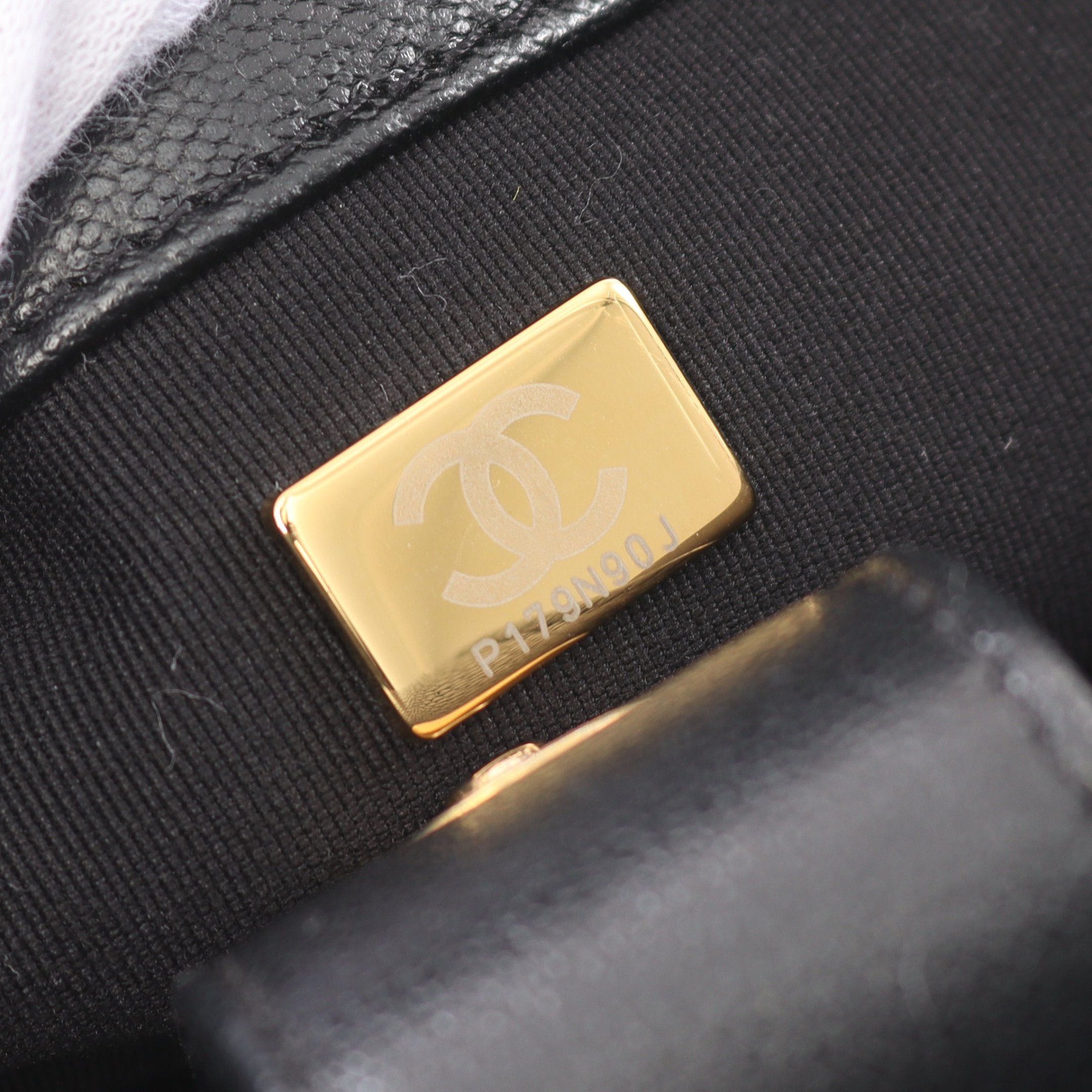 Chanel Chanel Matelasse Bowling Bag Chain Shoulder Caviar Skin Black Gold Hardware Size ONE SIZE - 5 Thumbnail