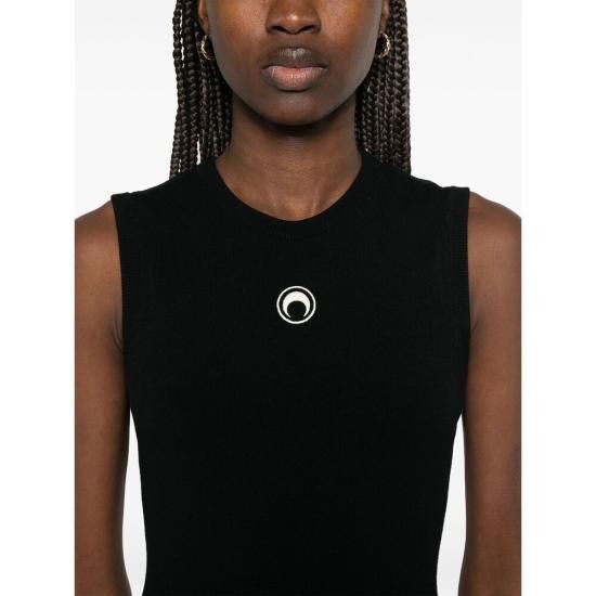 Marine Serre MARINE SERRE Women Dresses WDR328A CKNI0511 BK99 BLACK Size S / US 4 / IT 40 - 5 Thumbnail