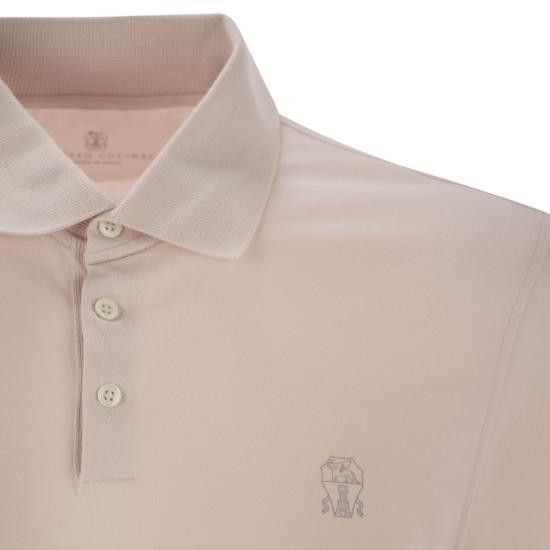 Brunello Cucinelli BRUNELLO CUCINELLI Men Polo Shirts ME8548788 LIGHT PINK Size US XL / EU 56 / 4 - 4 Thumbnail