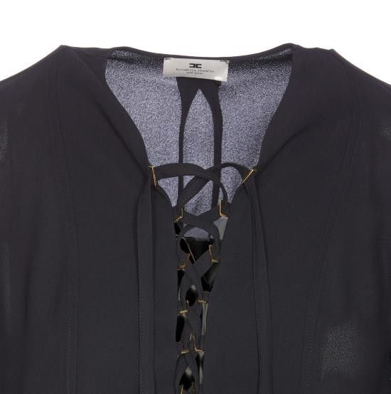 Elisabetta Franchi ELISABETTA FRANCHI Women Shirts CA00351E2 110 Black Size M / US 6-8 / IT 42-44 - 4 Thumbnail