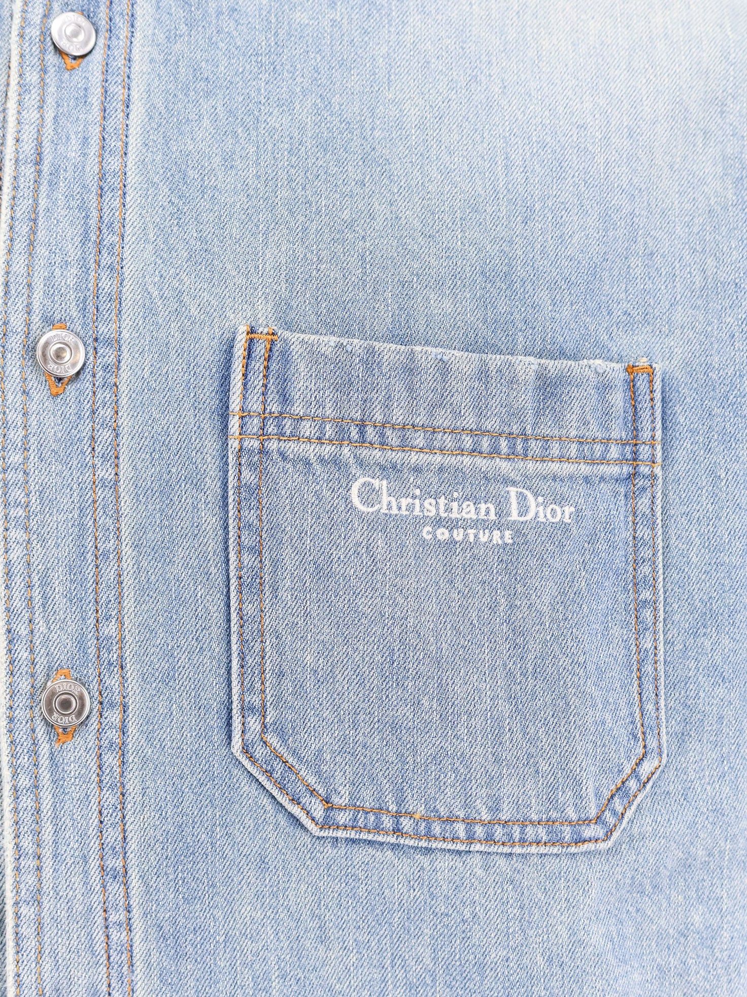 Dior Denim Shirt/Jacket With Madras Lining | Grailed