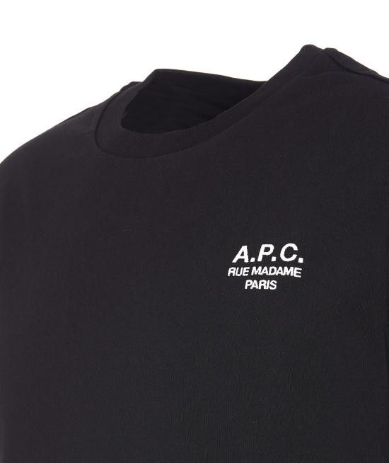 A.P.C. A.P.C. Men T-Shirts COHBU M26388 TZC Black Size US XL / EU 56 / 4 - 3 Thumbnail