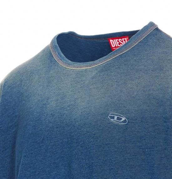 Diesel DIESEL Men T-Shirts A16186 0GIAU01 Blue Size US XL / EU 56 / 4 - 3 Thumbnail