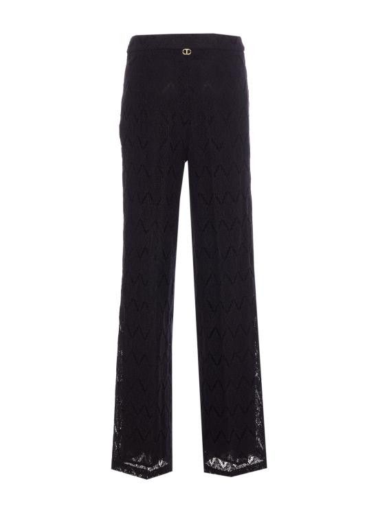 TWINSET TWINSET Women Straight Pants 251TP2409 00006 Black Size 28" / US 6 / IT 42 - 2 Thumbnail