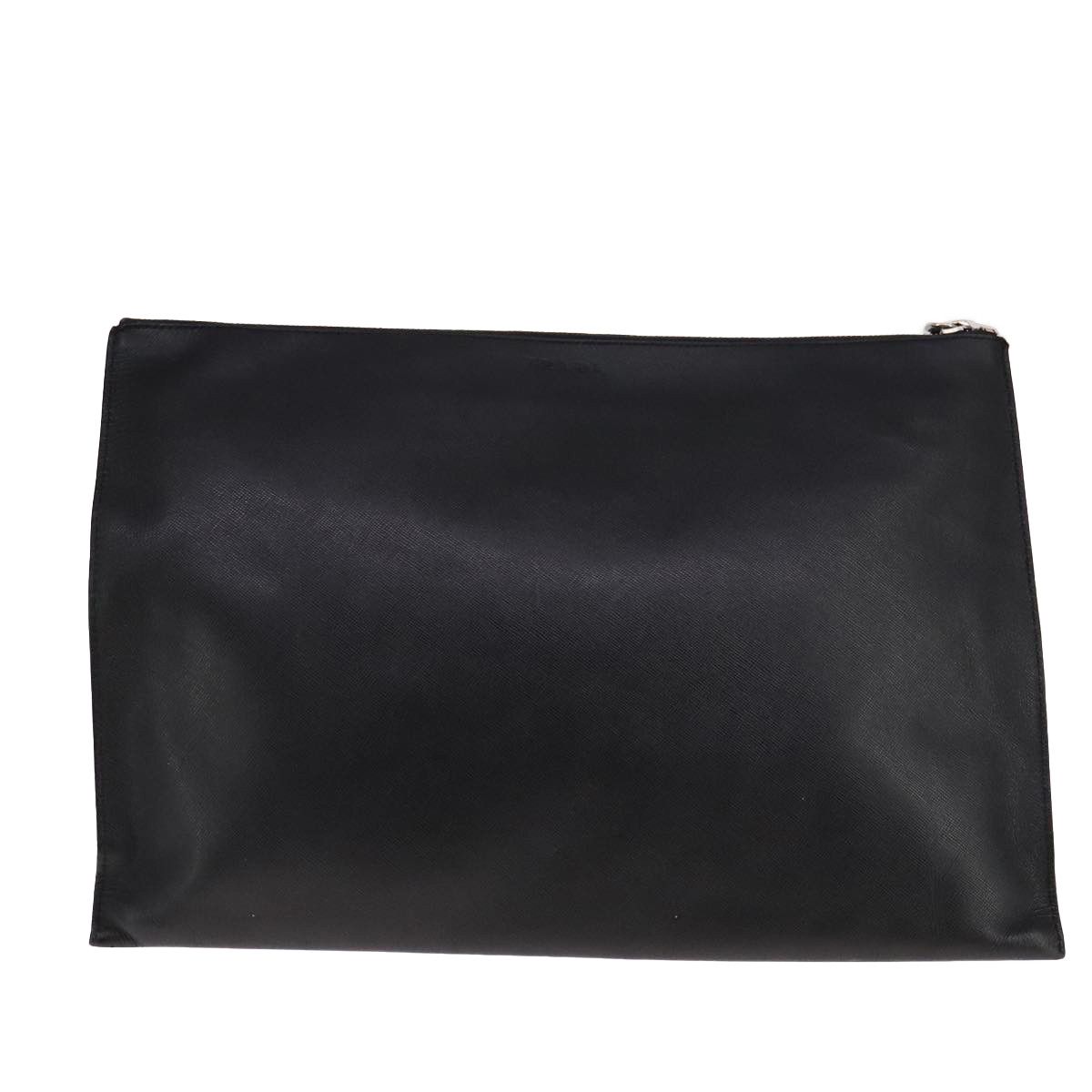 Prada Black Leather Clutch Bag (Pre-Owned) Size ONE SIZE - 2 Thumbnail