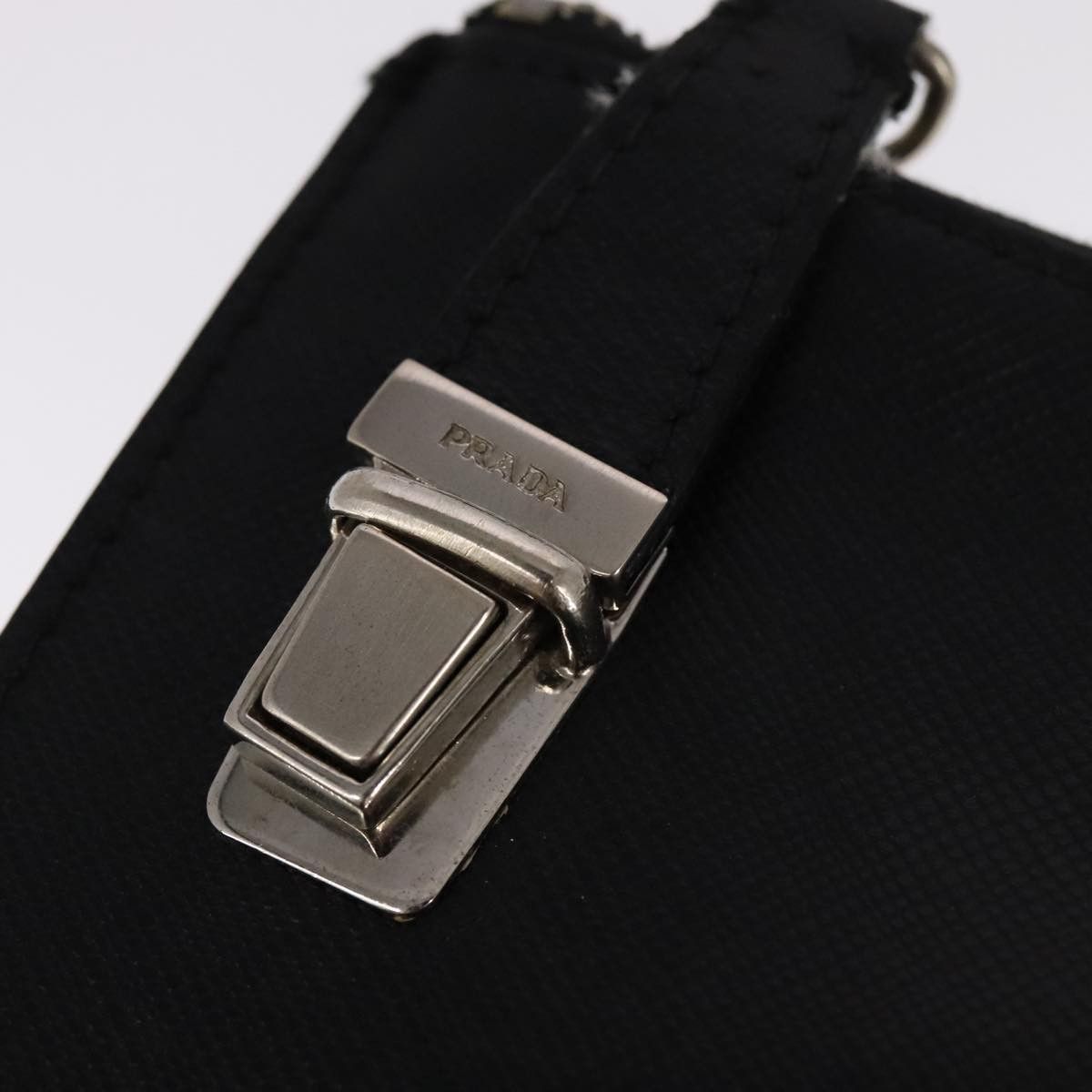 Prada Black Leather Clutch Bag (Pre-Owned) Size ONE SIZE - 9 Thumbnail