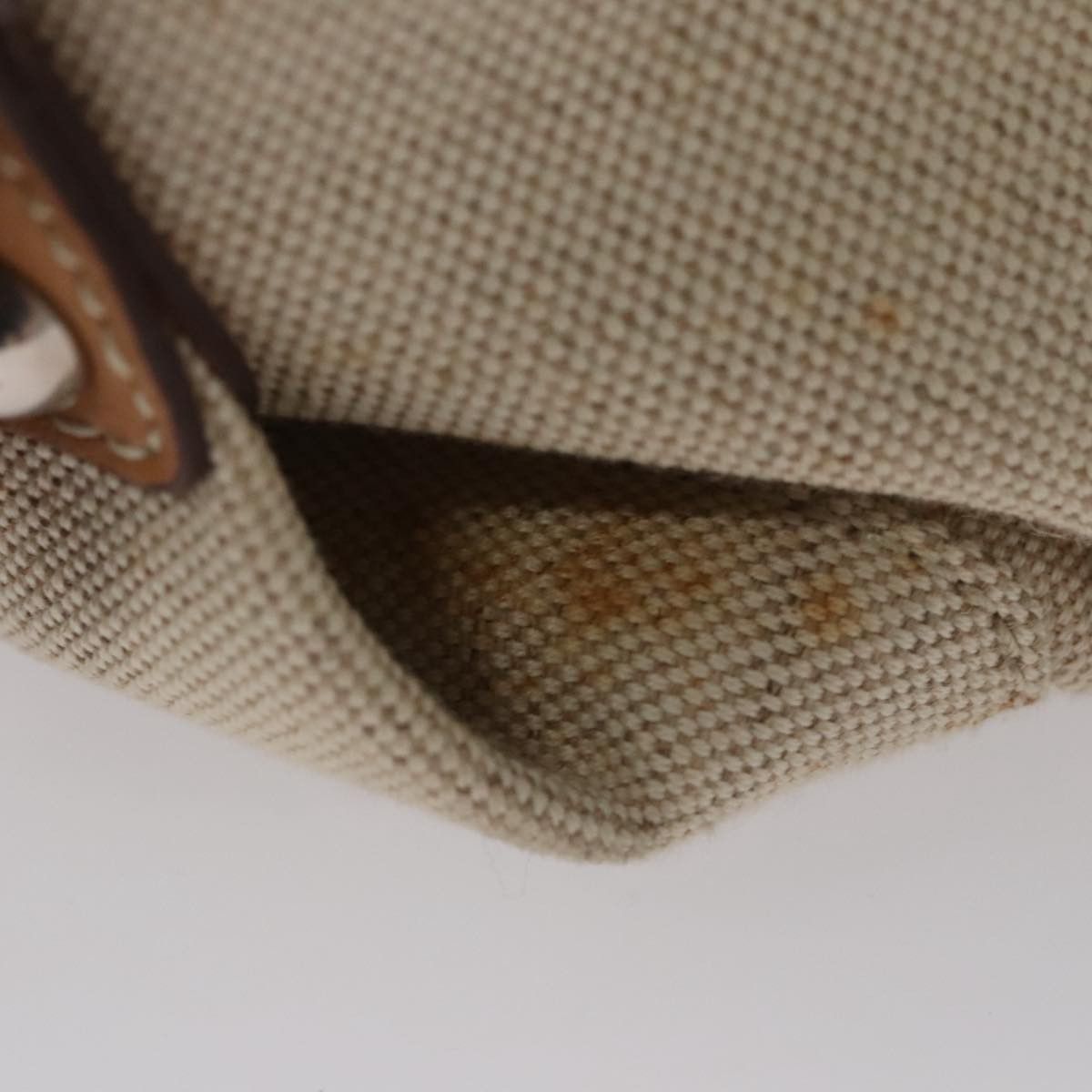 Salvatore Ferragamo Gancini Beige Canvas Shoulder Bag (Pre-Owned) Size ONE SIZE - 11 Thumbnail