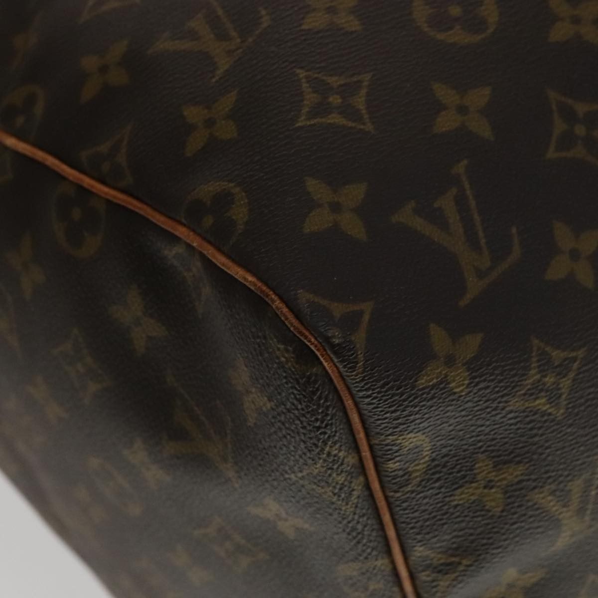 Louis Vuitton Keepall 55 Brown Leather Travel Bag (Pre-Owned) Size ONE SIZE - 8 Thumbnail