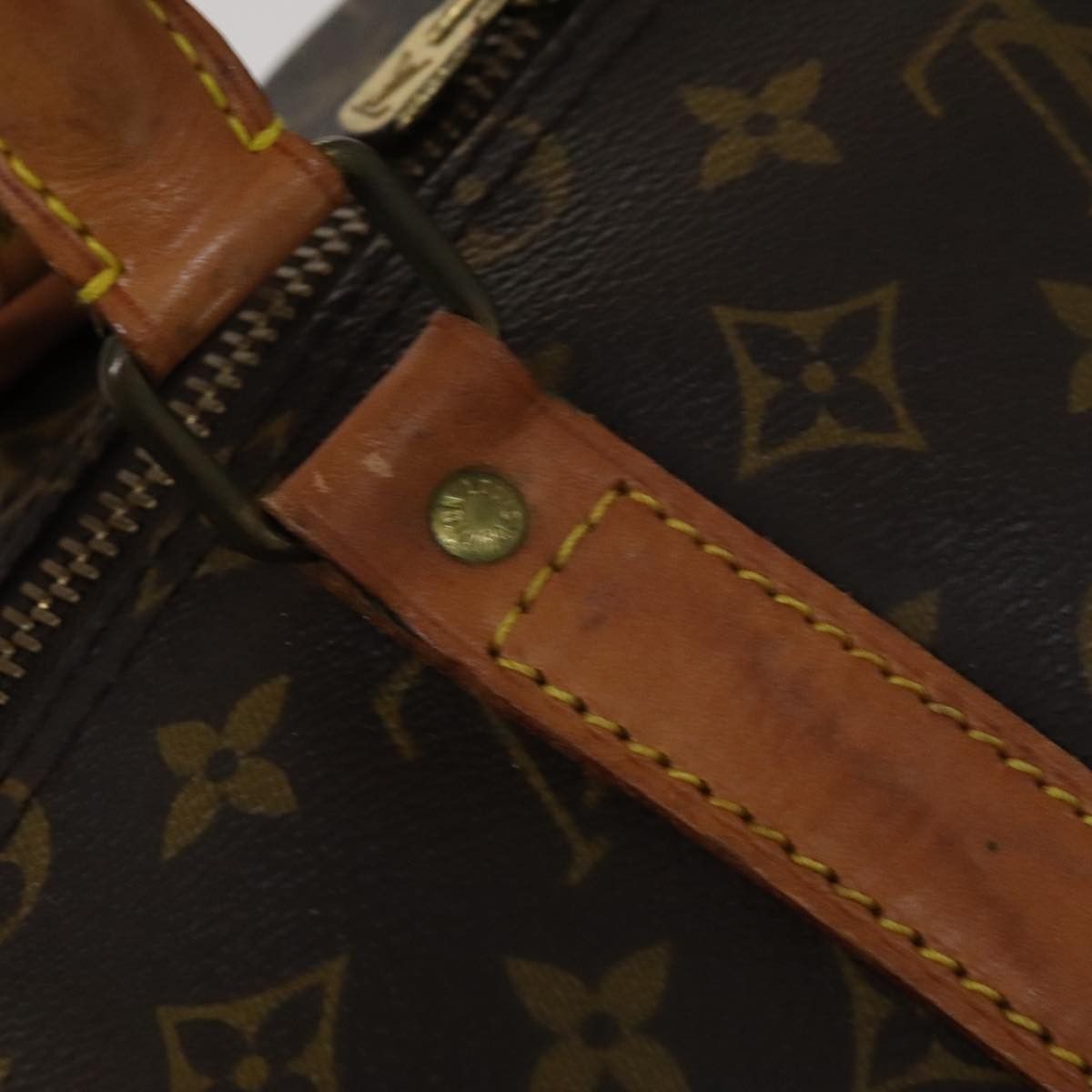 Louis Vuitton Keepall 55 Brown Leather Travel Bag (Pre-Owned) Size ONE SIZE - 12 Thumbnail