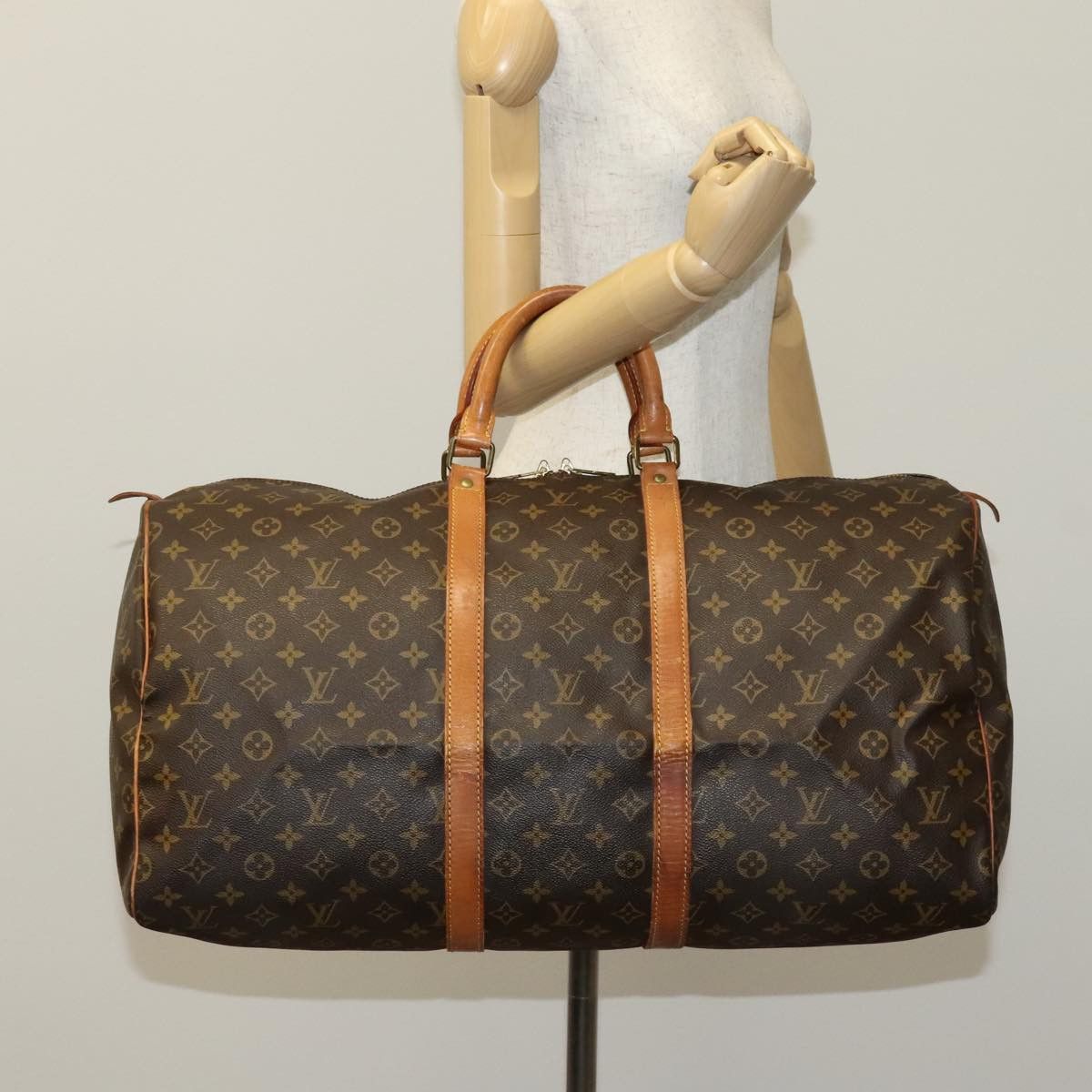 Louis Vuitton Keepall 55 Brown Leather Travel Bag (Pre-Owned) Size ONE SIZE - 17 Thumbnail