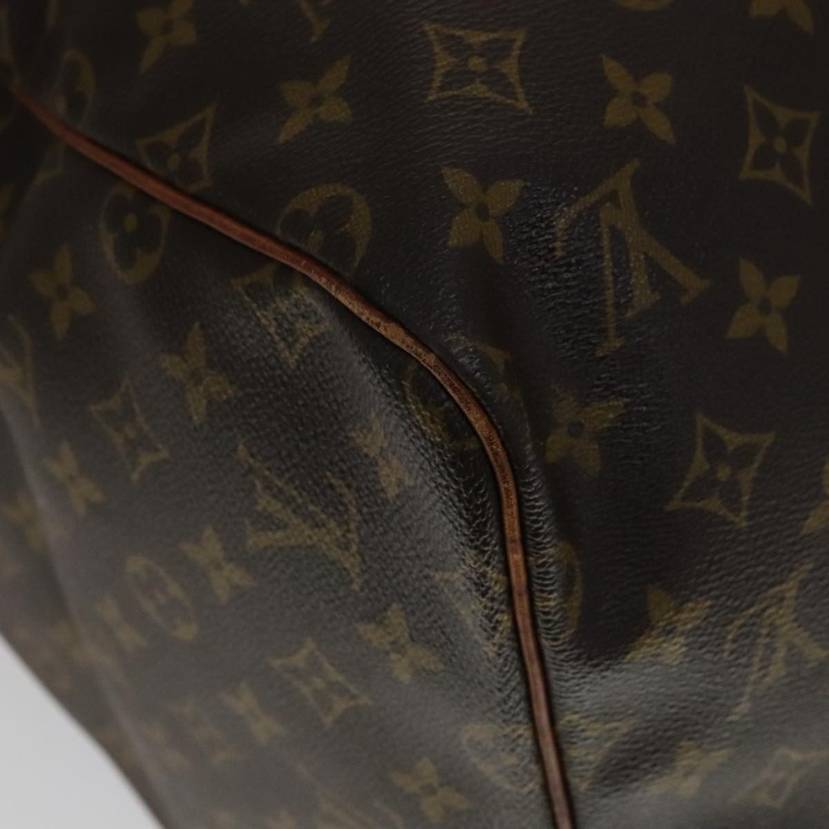 Louis Vuitton Keepall 55 Brown Leather Travel Bag (Pre-Owned) Size ONE SIZE - 9 Thumbnail