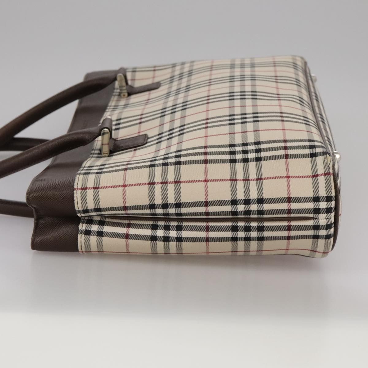 Burberry Nova Check Beige Canvas Tote Bag (Pre-Owned) Size ONE SIZE - 3 Thumbnail