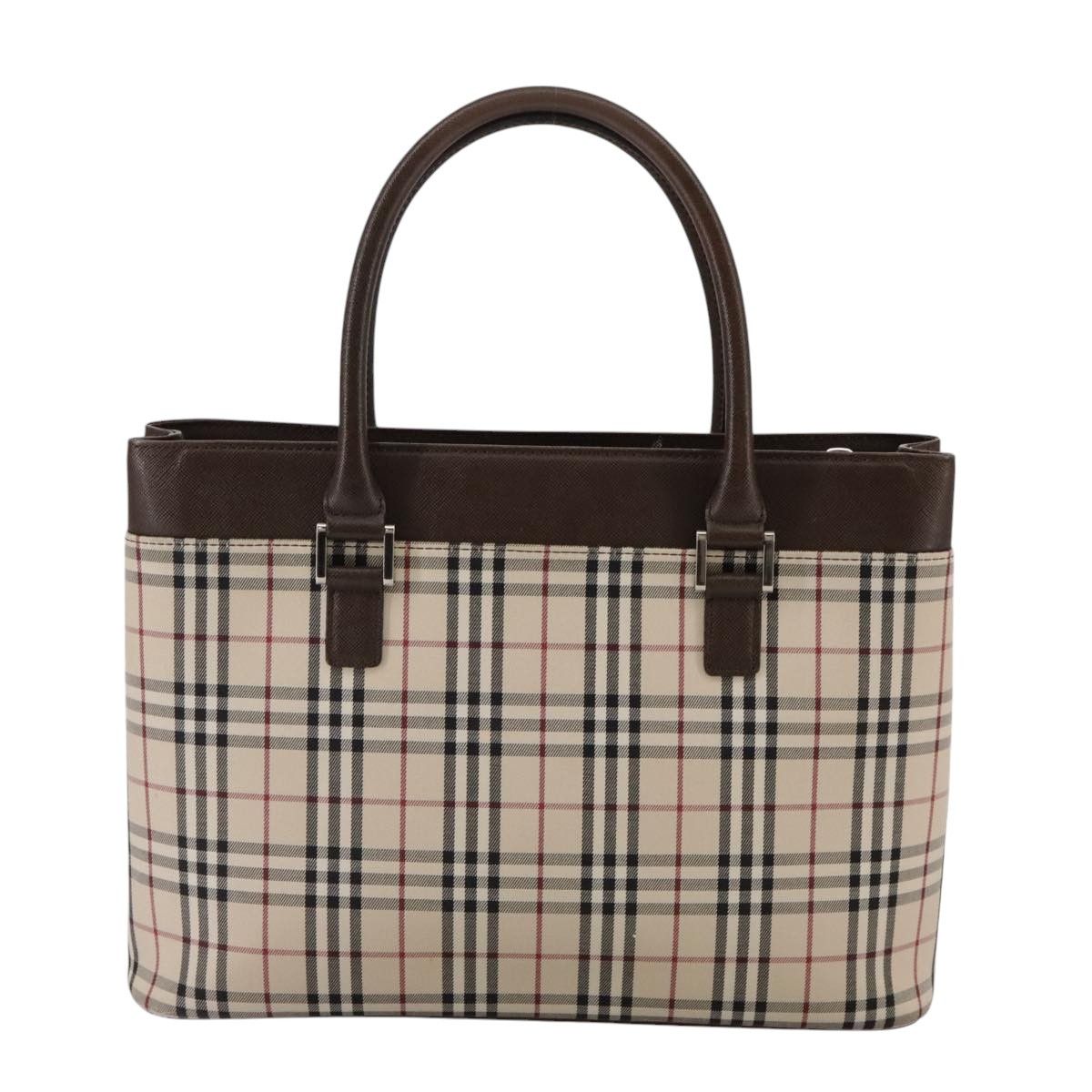 Burberry Nova Check Beige Canvas Tote Bag (Pre-Owned) Size ONE SIZE - 2 Thumbnail