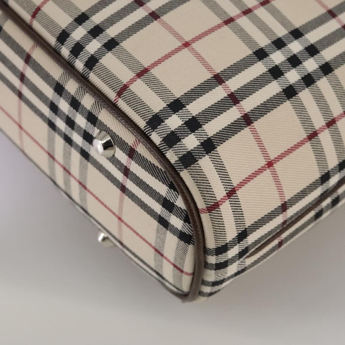 Burberry Nova Check Beige Canvas Tote Bag (Pre-Owned) Size ONE SIZE - 10 Thumbnail