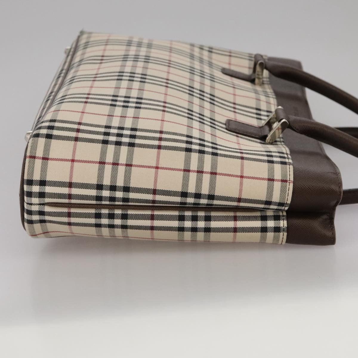 Burberry Nova Check Beige Canvas Tote Bag (Pre-Owned) Size ONE SIZE - 4 Thumbnail