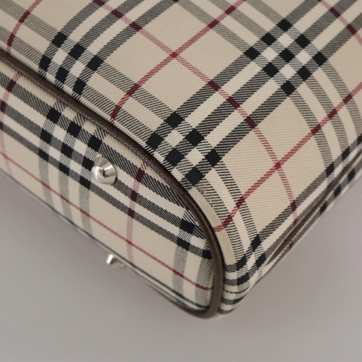 Burberry Nova Check Beige Canvas Tote Bag (Pre-Owned) Size ONE SIZE - 8 Thumbnail