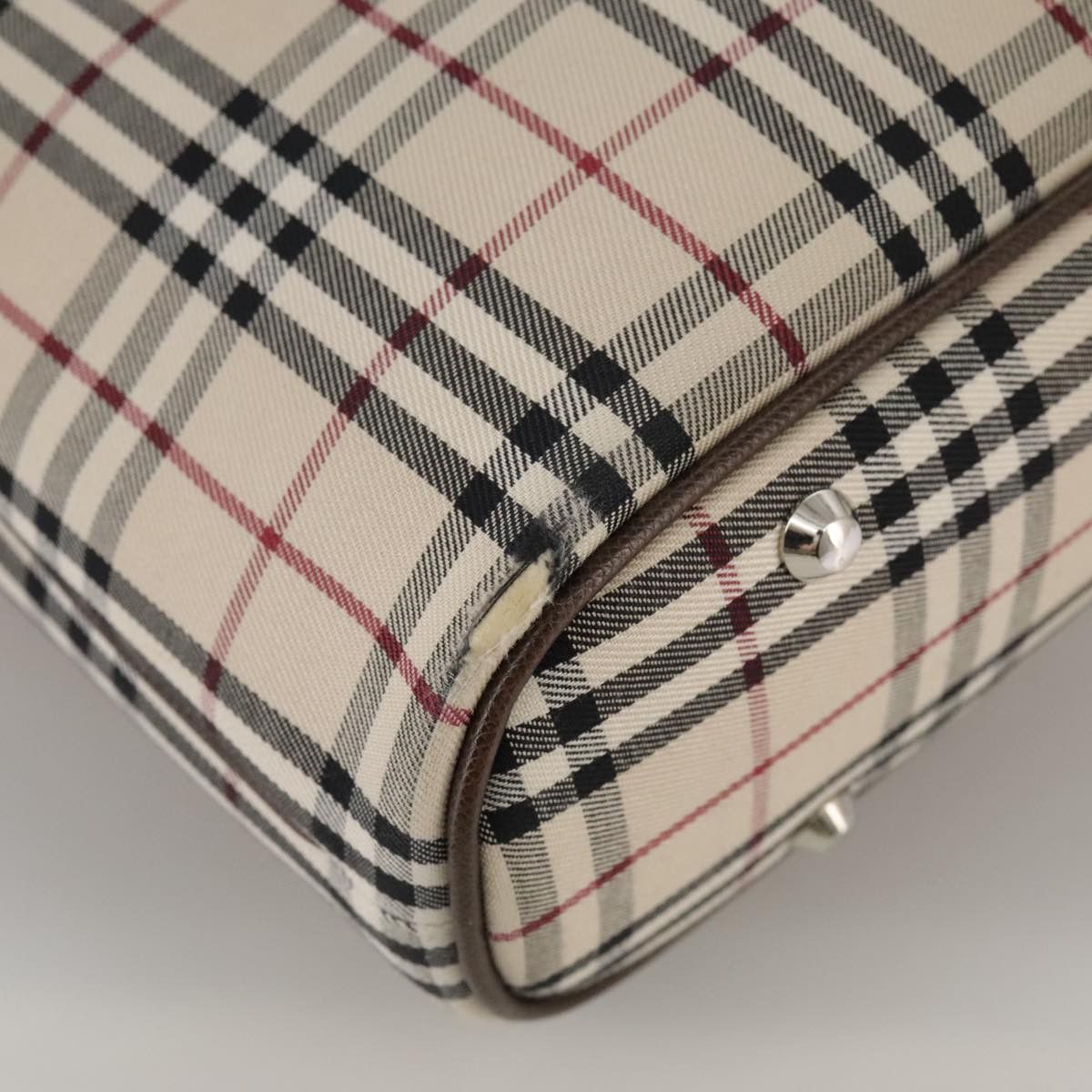 Burberry Nova Check Beige Canvas Tote Bag (Pre-Owned) Size ONE SIZE - 7 Thumbnail