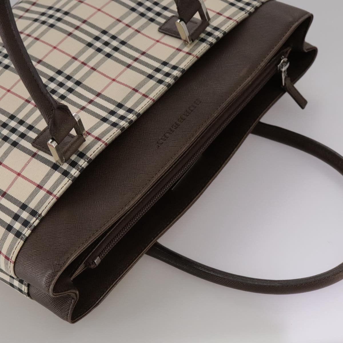 Burberry Nova Check Beige Canvas Tote Bag (Pre-Owned) Size ONE SIZE - 17 Thumbnail