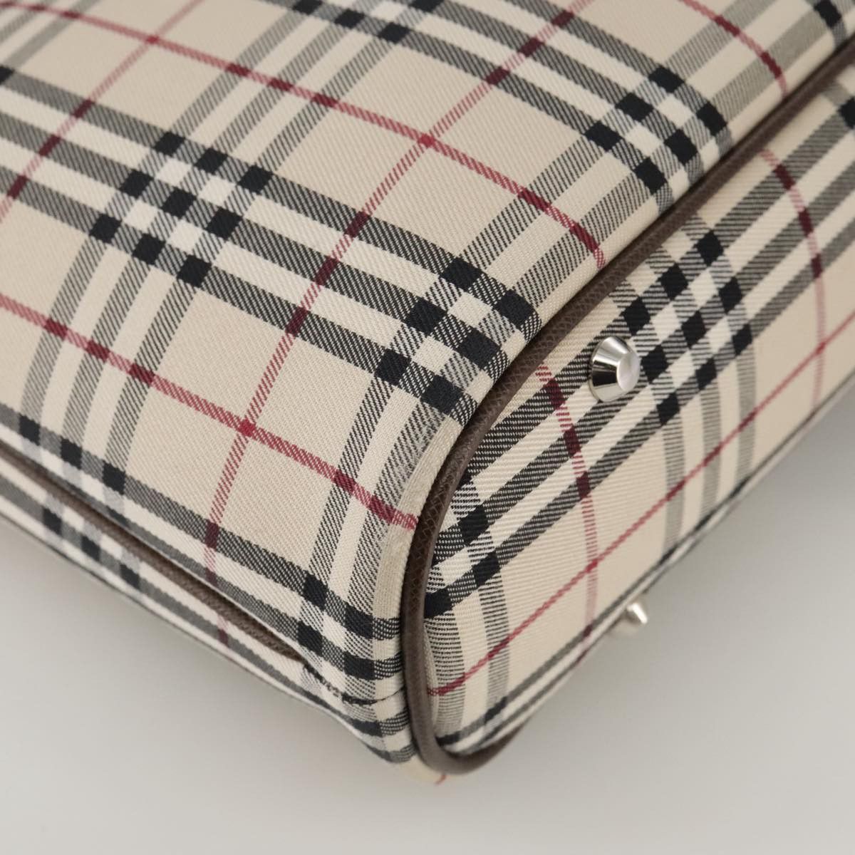 Burberry Nova Check Beige Canvas Tote Bag (Pre-Owned) Size ONE SIZE - 9 Thumbnail