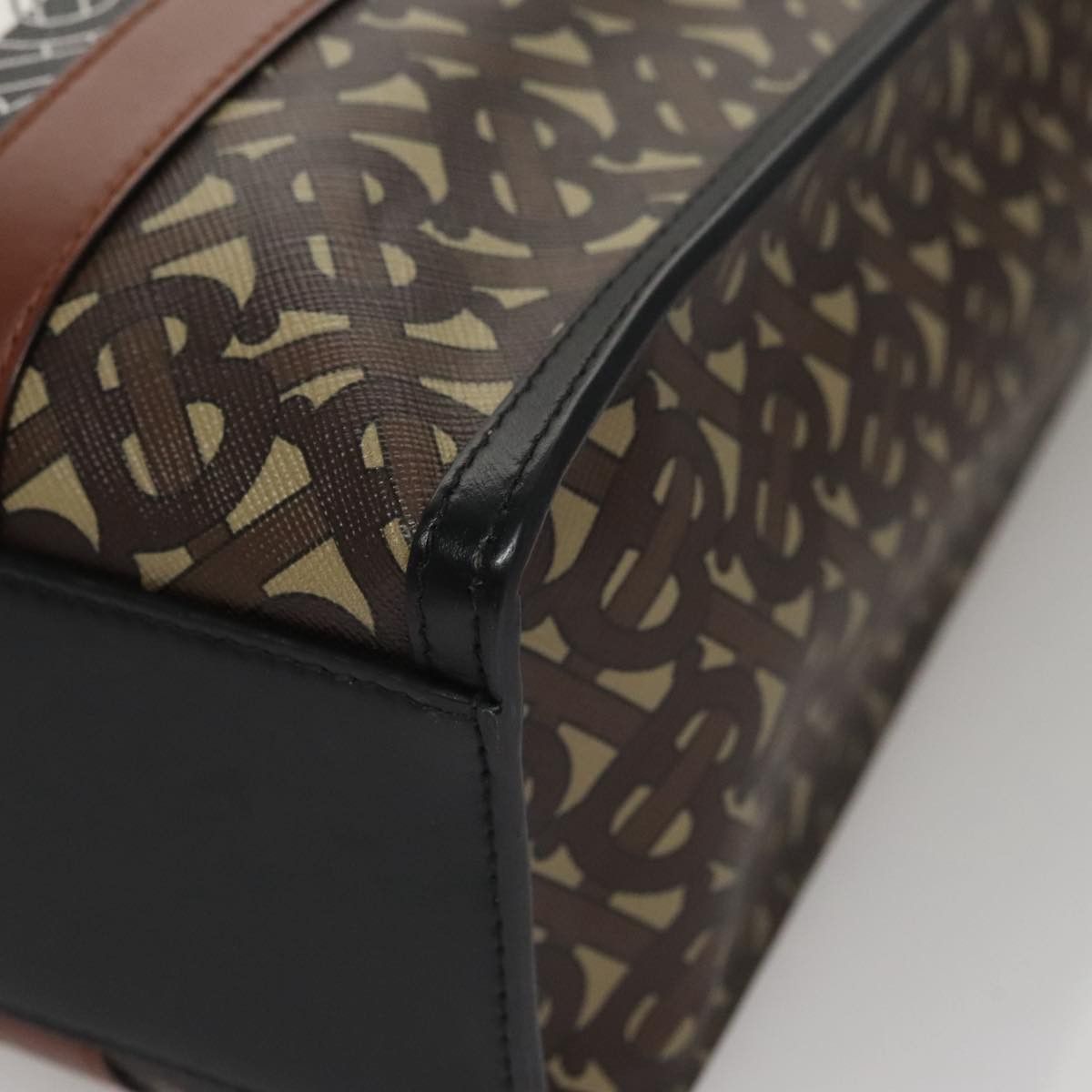 Burberry Stripe Brown Canvas Tote Bag (Pre-Owned) Size ONE SIZE - 10 Thumbnail