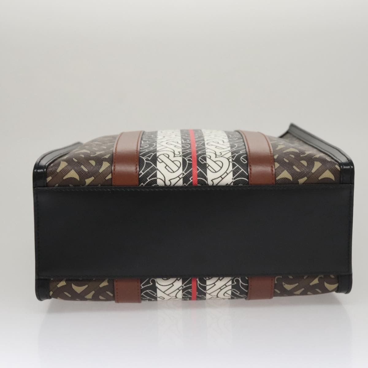 Burberry Stripe Brown Canvas Tote Bag (Pre-Owned) Size ONE SIZE - 17 Thumbnail