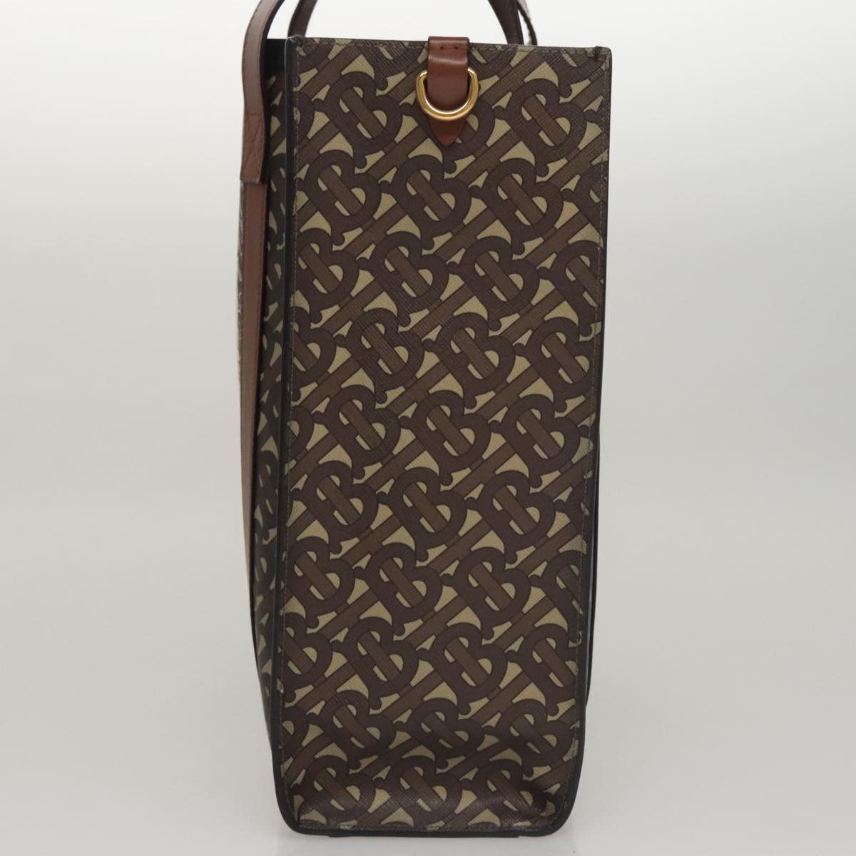 Burberry Stripe Brown Canvas Tote Bag (Pre-Owned) Size ONE SIZE - 3 Thumbnail