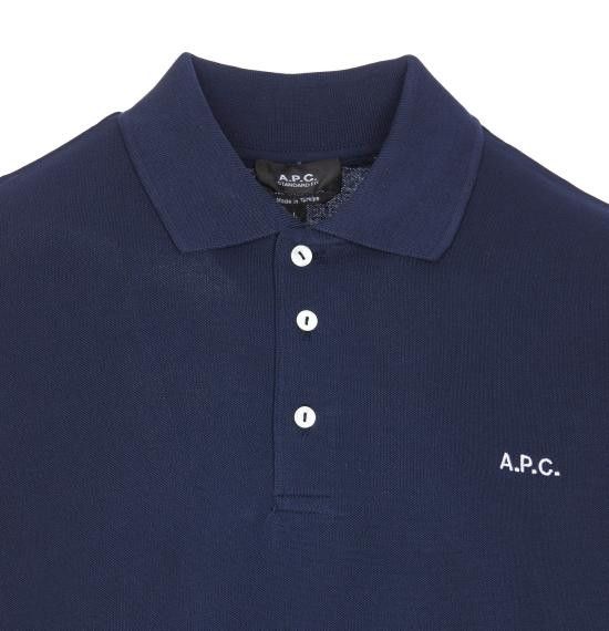 A.P.C. A.P.C. Men Polo Shirts COGWZ H26342 IAK Blue Size US XL / EU 56 / 4 - 4 Thumbnail