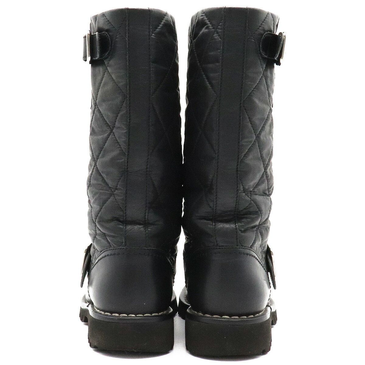 Chanel Chanel Chanel Matelasse Leather Coco Mark Engineer Boots Leather Shoes Size ONE SIZE - 3 Thumbnail