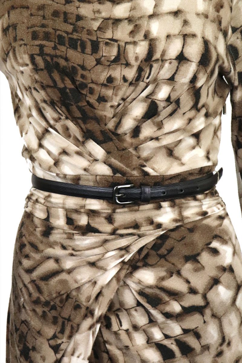 Max Mara MaxMara Max Mara Rayon Wool Stretch Dress with Belt Multicolor Others Dresses DUTY FREE for USA Size ONE SIZE - 4 Thumbnail