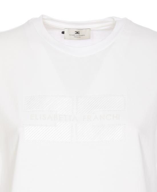 Elisabetta Franchi ELISABETTA FRANCHI Women Sweater MA00251E2 270 White Size M / US 6-8 / IT 42-44 - 4 Thumbnail