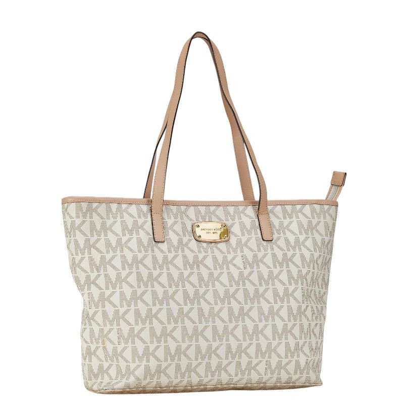 Michael Kors Michael Kors Michael Kors Signature PVC Tote Bag Leather Tote Bag Size ONE SIZE - 2 Thumbnail