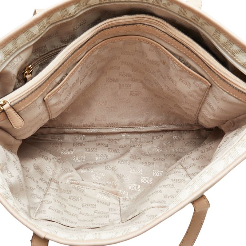 Michael Kors Michael Kors Michael Kors Signature PVC Tote Bag Leather Tote Bag Size ONE SIZE - 9 Thumbnail