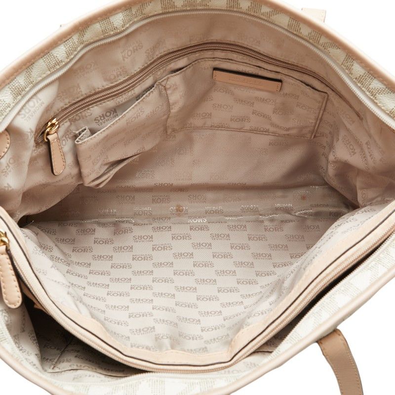 Michael Kors Michael Kors Michael Kors Signature PVC Tote Bag Leather Tote Bag Size ONE SIZE - 8 Thumbnail