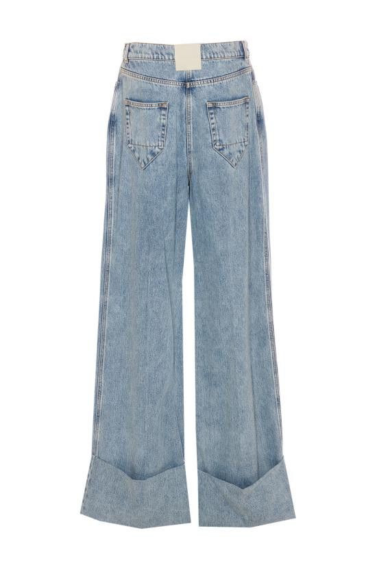 Lanvin LANVIN Women Straight Pants TR0310 D08722 Blue Size 27" / US 4 / IT 40 - 2 Thumbnail