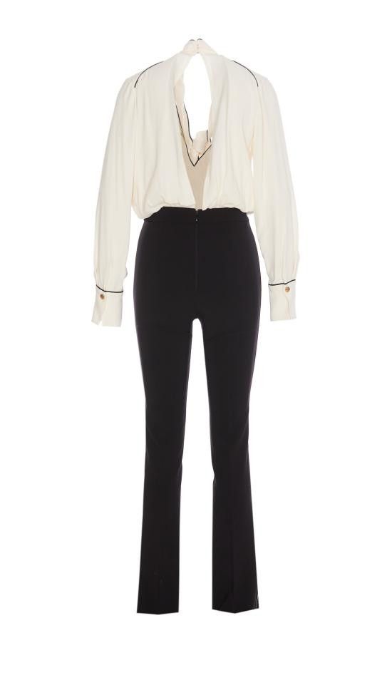 Elisabetta Franchi ELISABETTA FRANCHI Women Straight Pants TU04251E2 E84 White Size 26" / US 2 / IT 38 - 2 Thumbnail