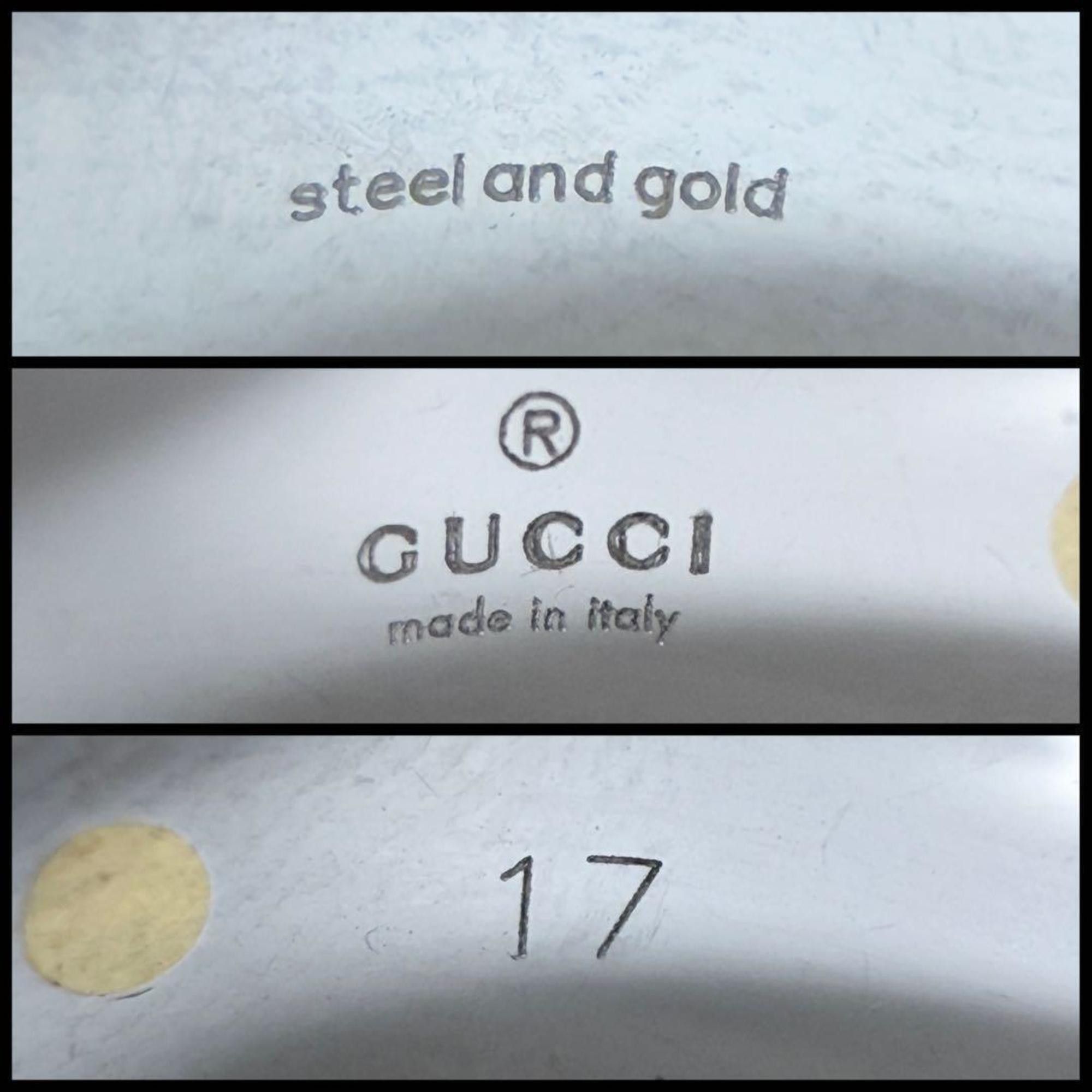 Gucci Gucci men's combination ring in stainless steel and gold Size ONE SIZE - 8 Thumbnail