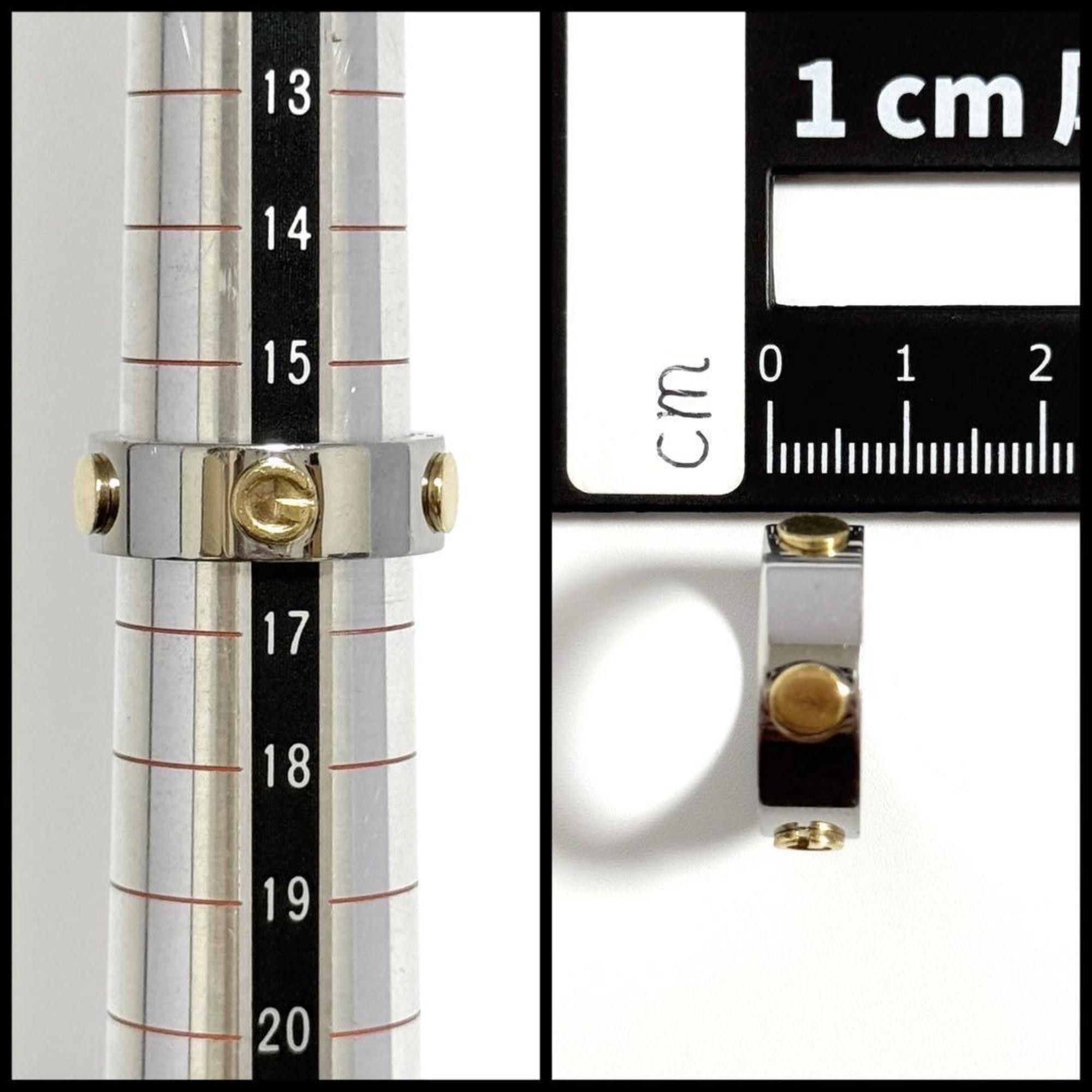 Gucci Gucci men's combination ring in stainless steel and gold Size ONE SIZE - 9 Thumbnail