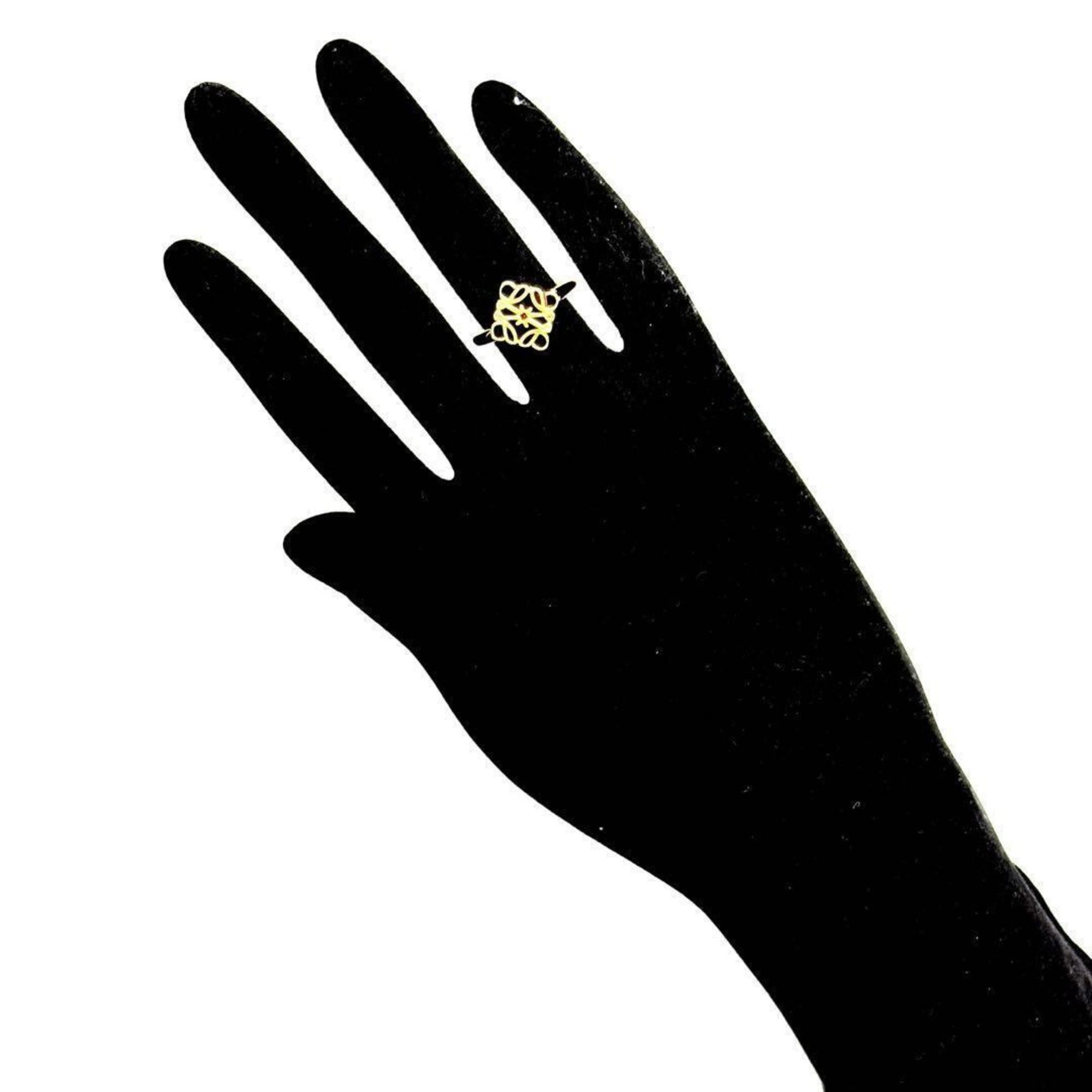Loewe Loewe single anagram ring in 24k silver finish Size ONE SIZE - 9 Thumbnail