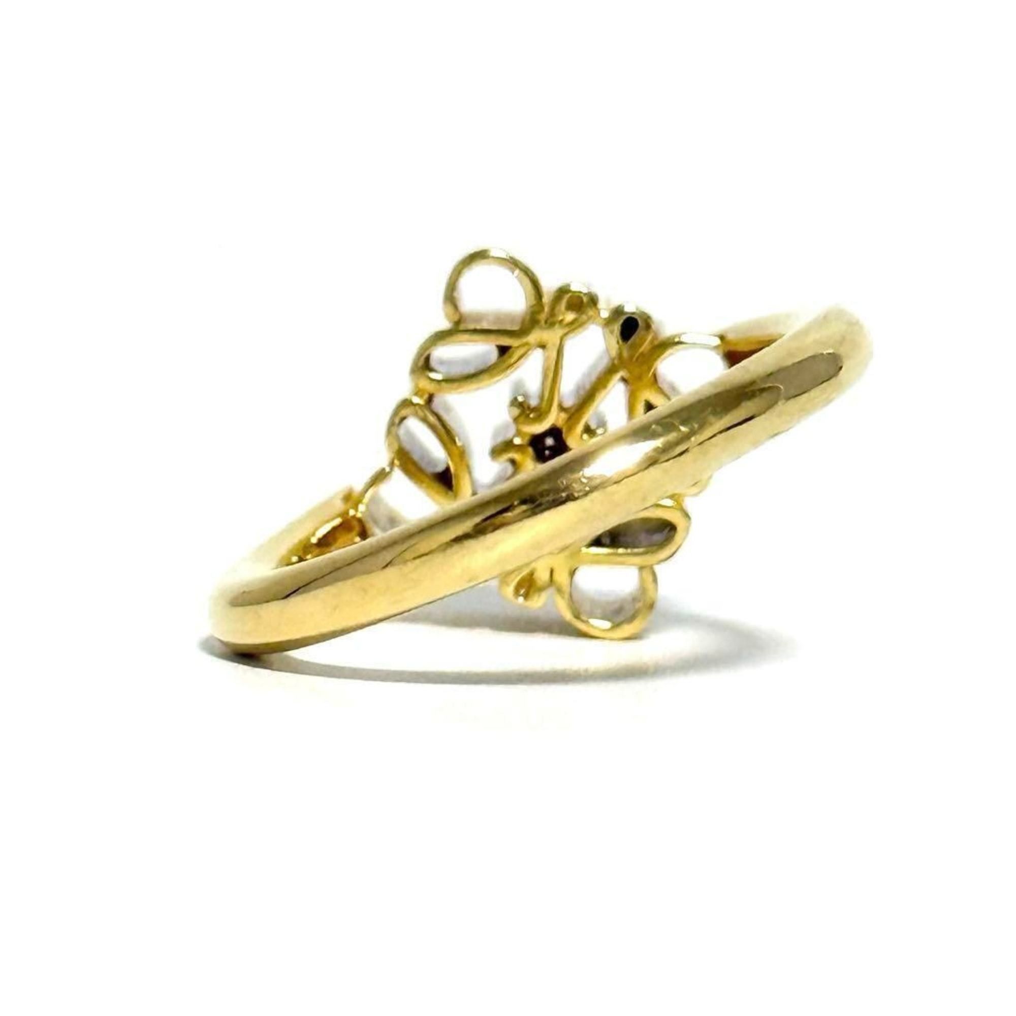 Loewe Loewe single anagram ring in 24k silver finish Size ONE SIZE - 3 Thumbnail