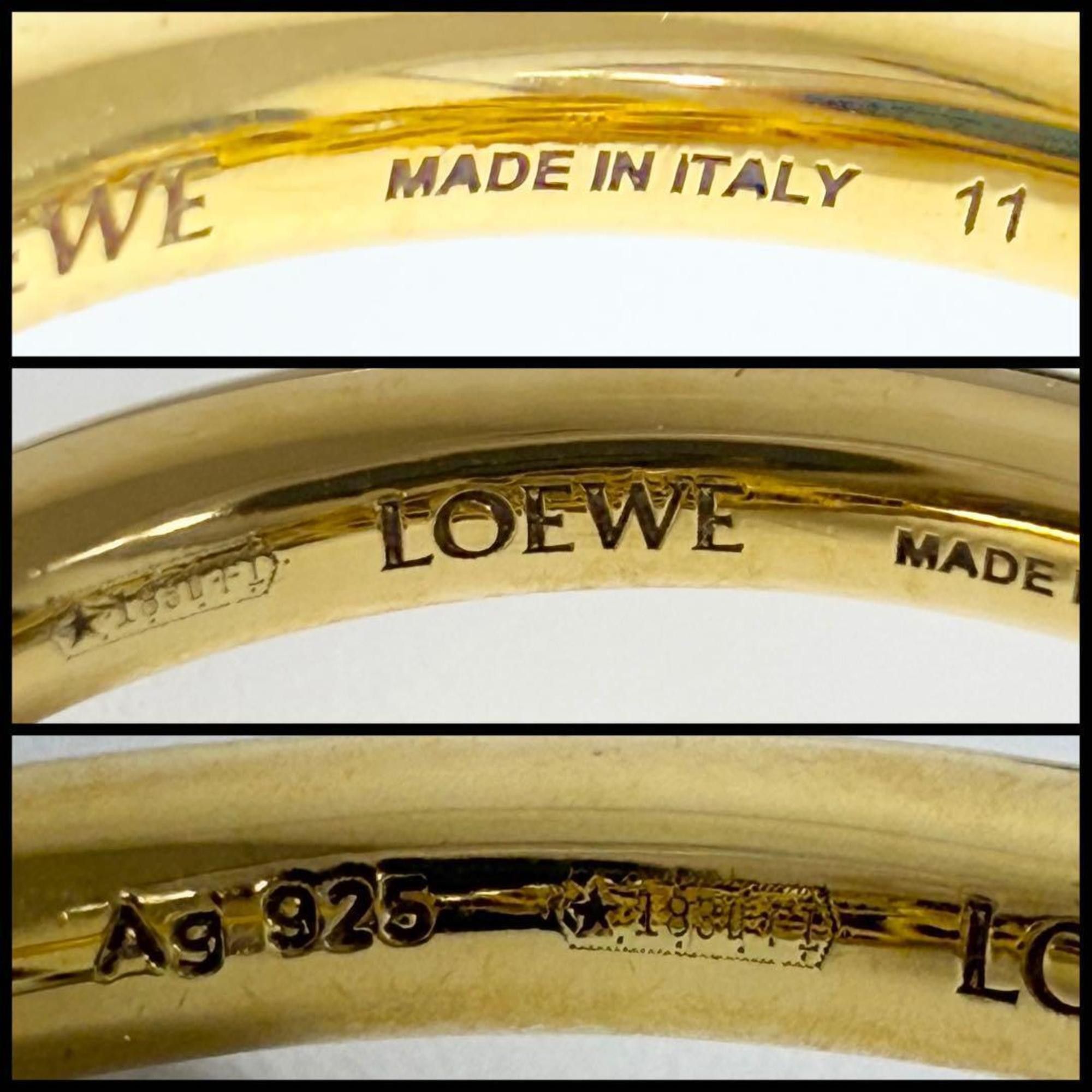 Loewe Loewe single anagram ring in 24k silver finish Size ONE SIZE - 8 Thumbnail