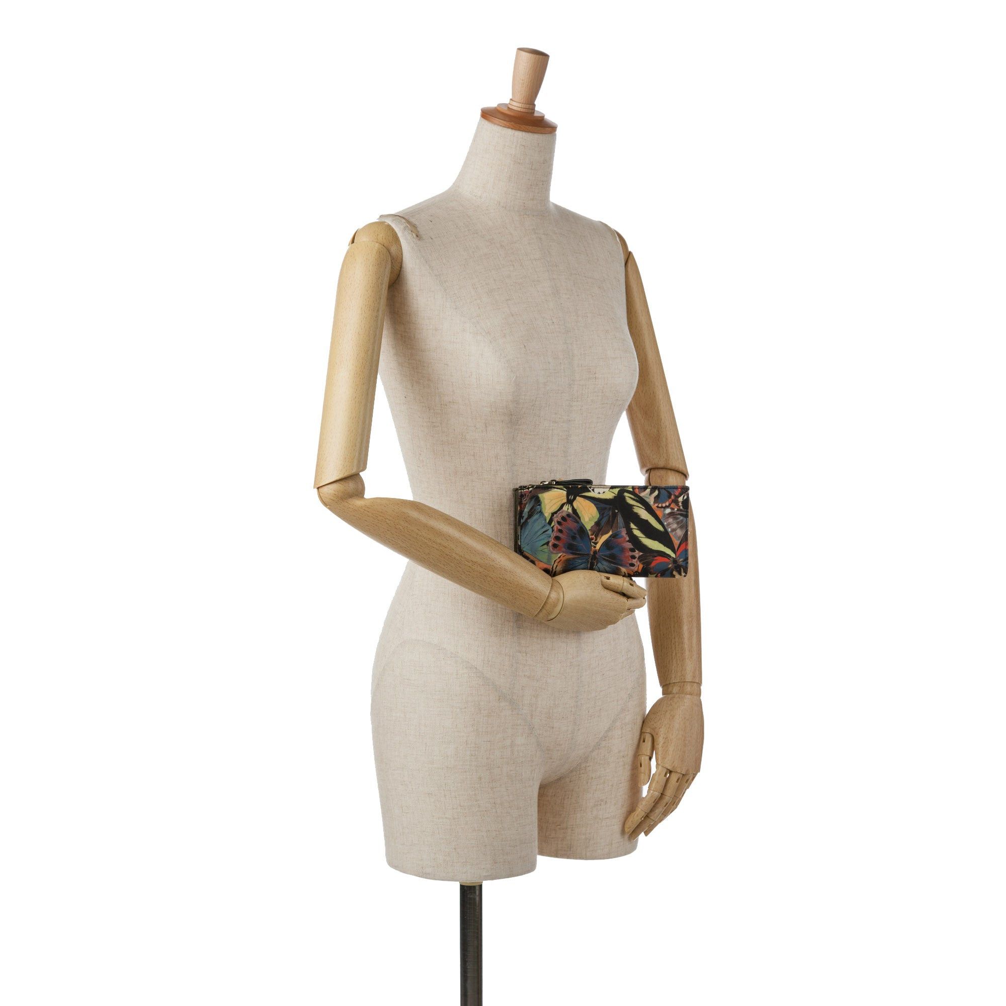 Valentino Valentino Printed Canvas Wallet Black Size ONE SIZE - 16 Thumbnail