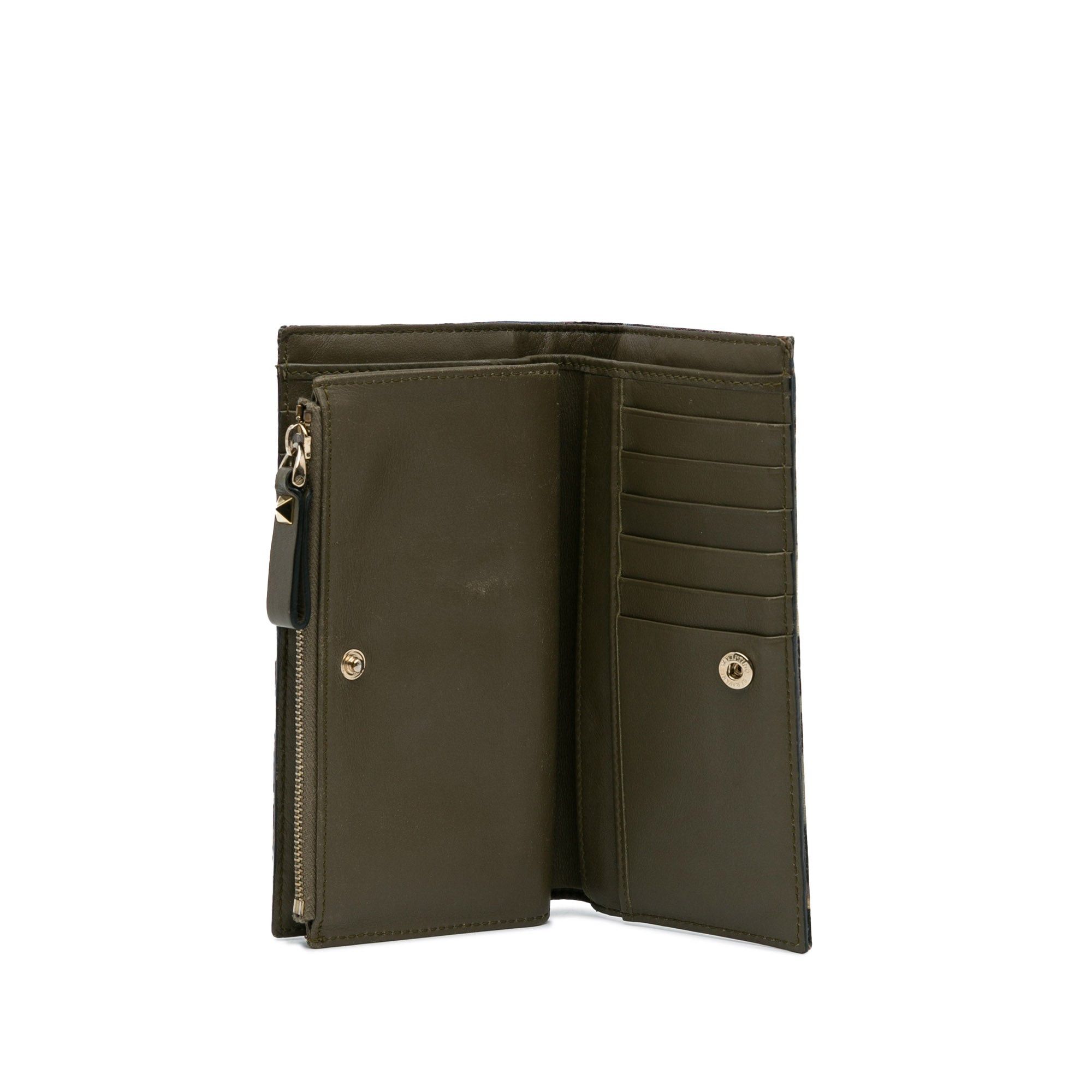Valentino Valentino Printed Canvas Wallet Black Size ONE SIZE - 15 Thumbnail