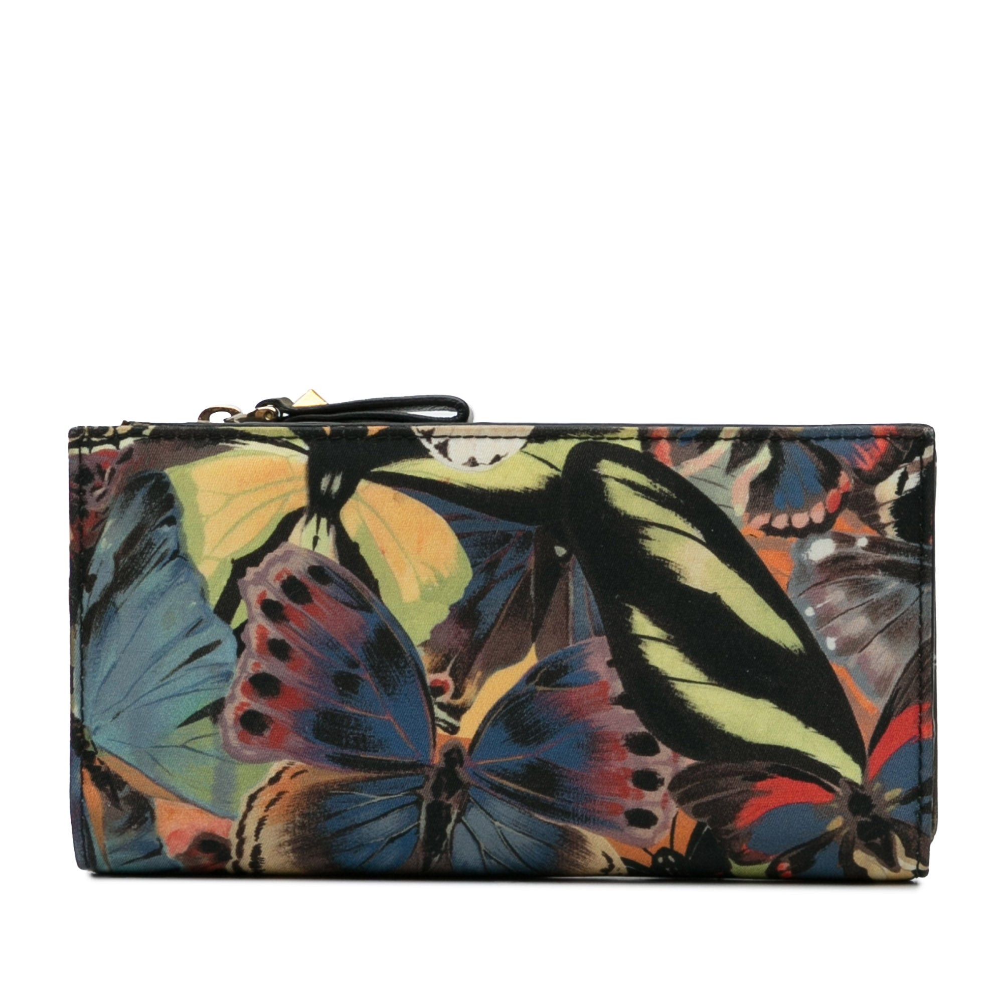 Valentino Valentino Printed Canvas Wallet Black Size ONE SIZE - 5 Thumbnail