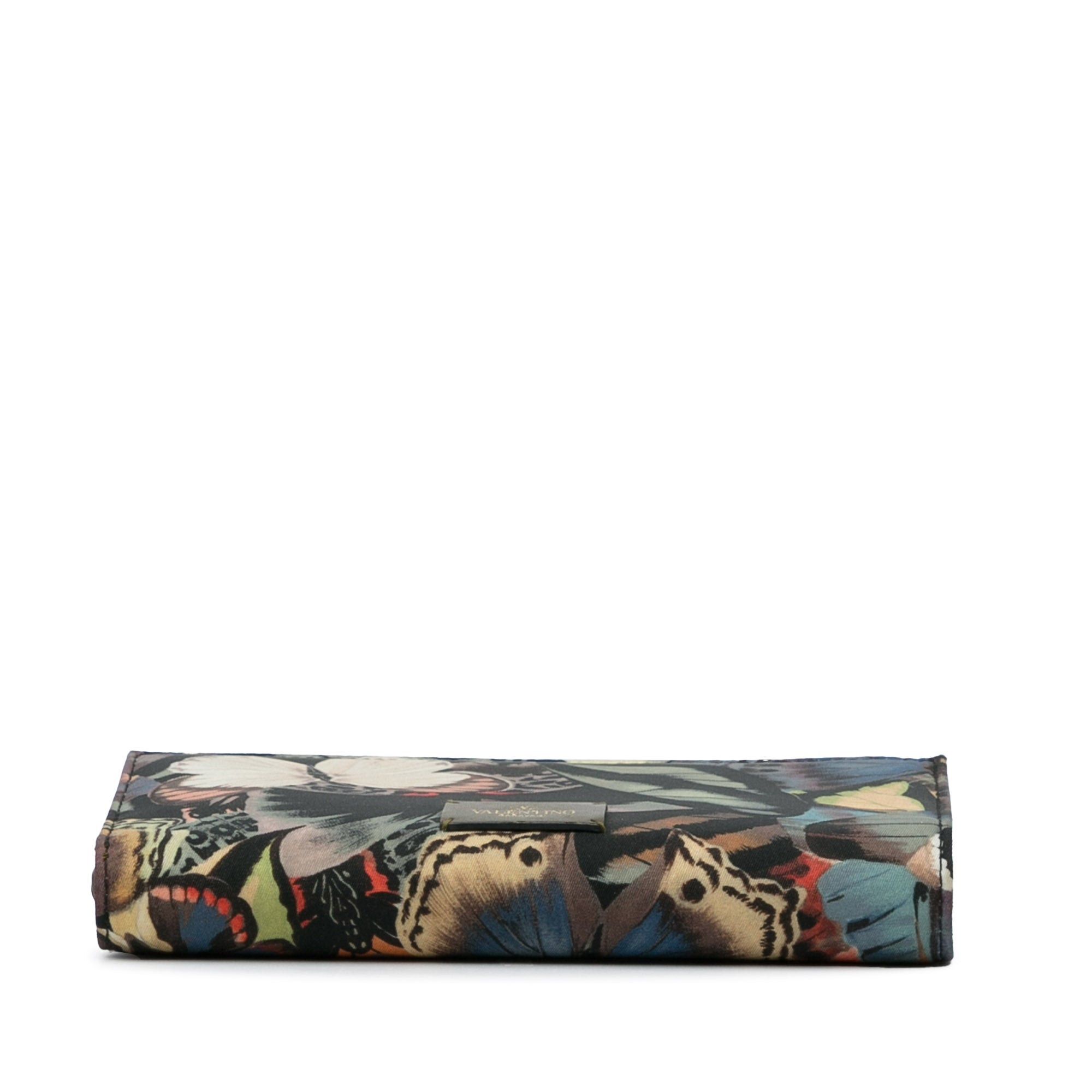 Valentino Valentino Printed Canvas Wallet Black Size ONE SIZE - 8 Thumbnail