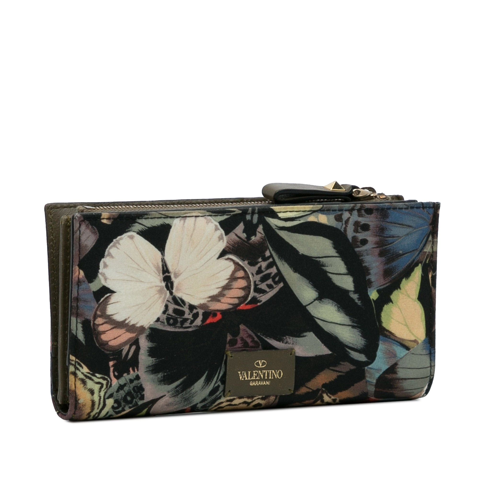 Valentino Valentino Printed Canvas Wallet Black Size ONE SIZE - 2 Thumbnail