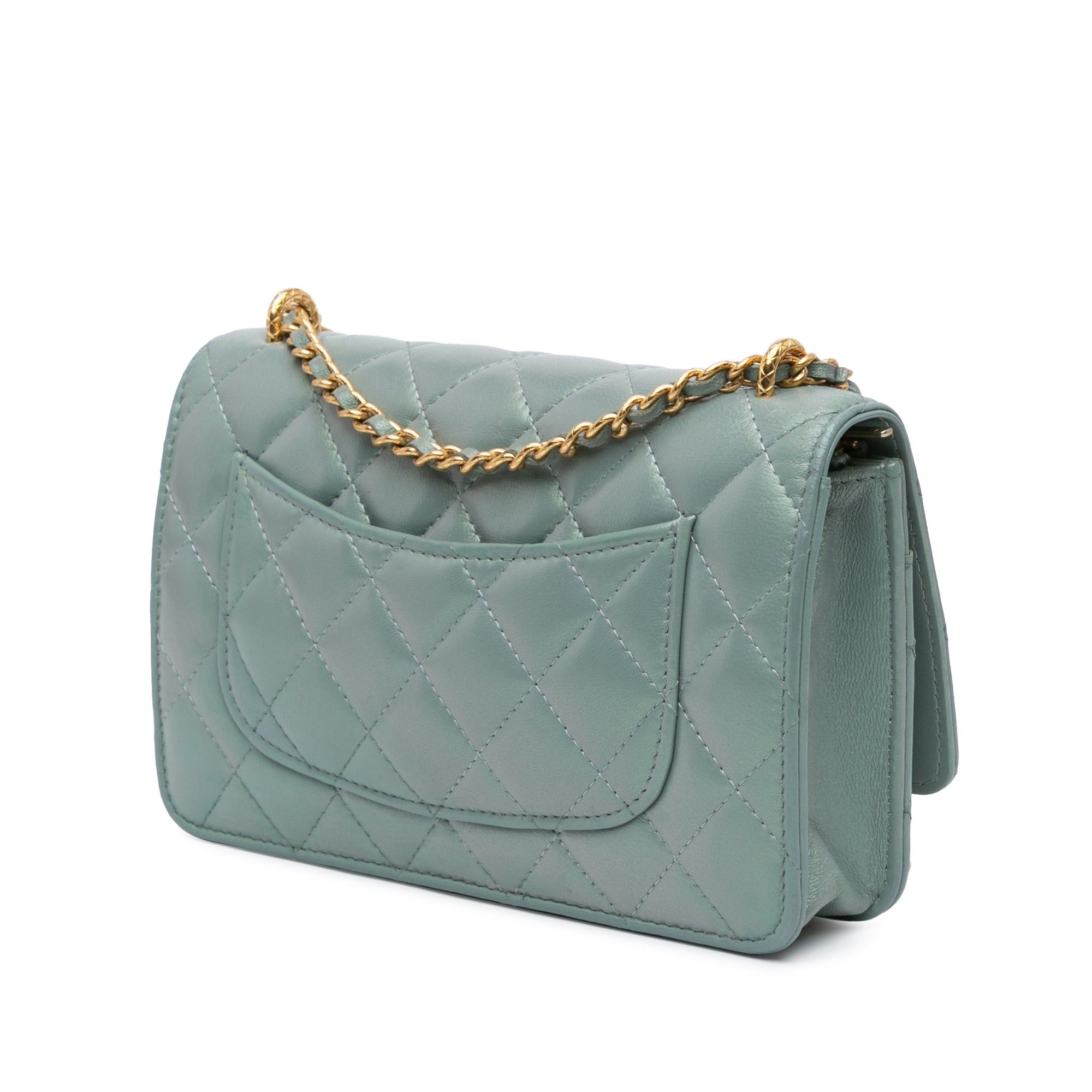 Chanel Chanel Lambskin Trendy CC Wallet On Chain Blue Size ONE SIZE - 2 Thumbnail