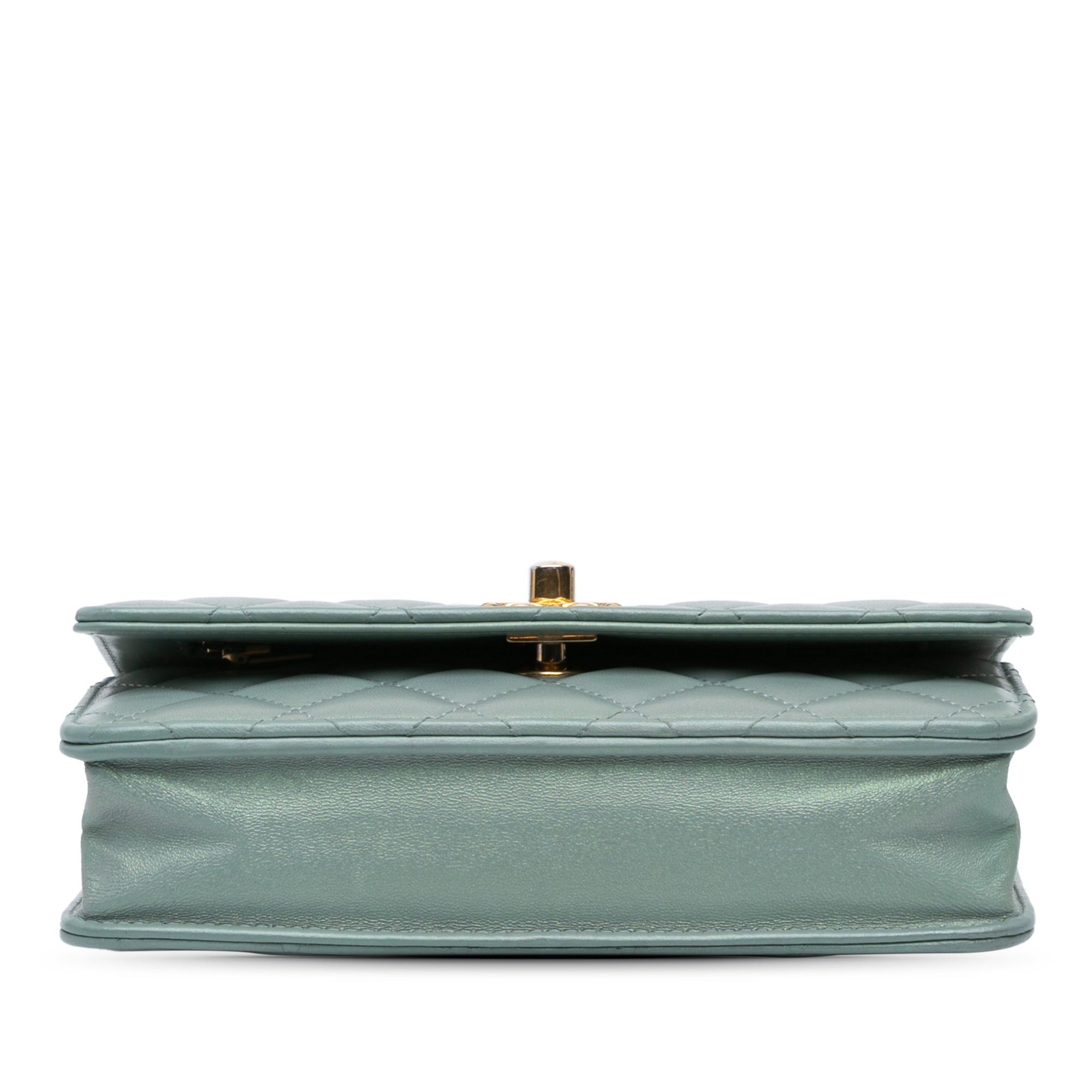 Chanel Chanel Lambskin Trendy CC Wallet On Chain Blue Size ONE SIZE - 3 Thumbnail