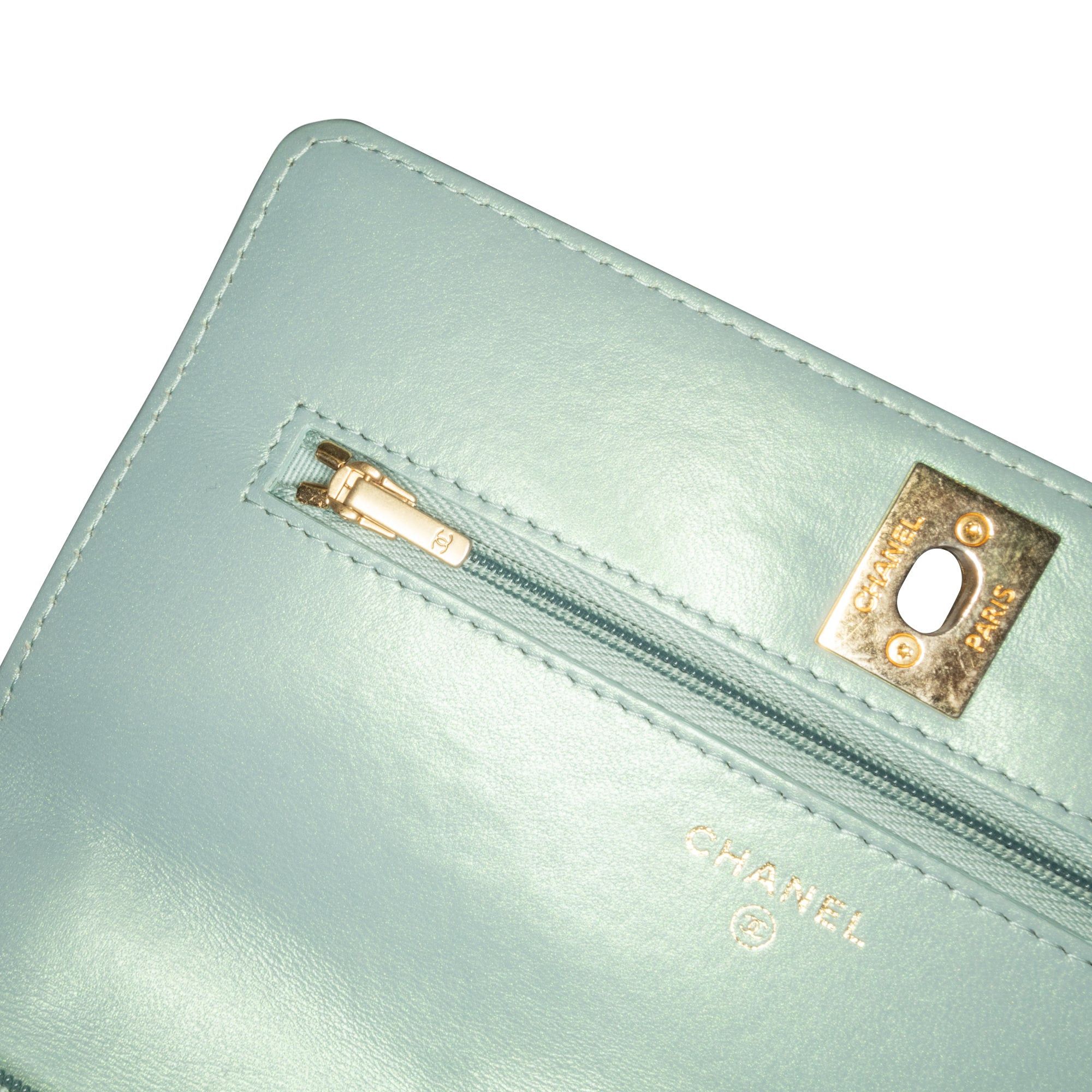 Chanel Chanel Lambskin Trendy CC Wallet On Chain Blue Size ONE SIZE - 8 Thumbnail
